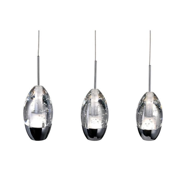 CWI Lighting Perrier 3 Light 16" Multi Light Pendant, Chrome
