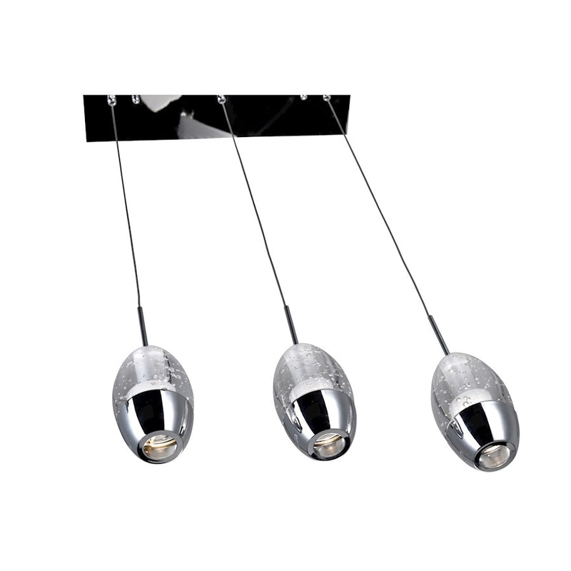 CWI Lighting Perrier 3 Light 16" Multi Light Pendant, Chrome