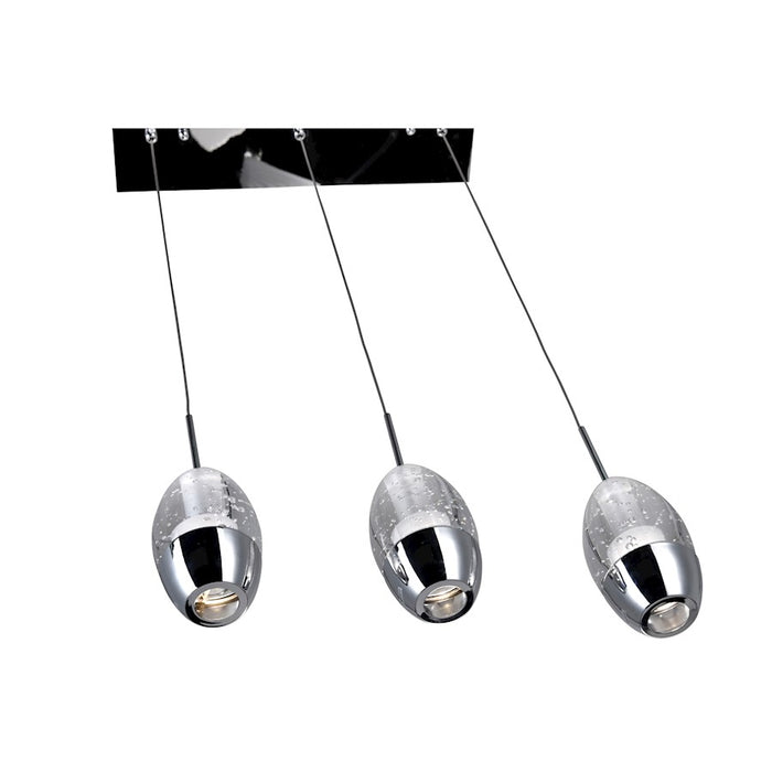 CWI Lighting Perrier 3 Light 16" Multi Light Pendant, Chrome