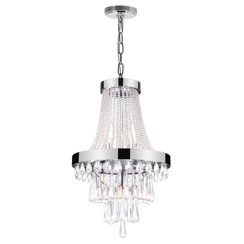CWI Lighting Vast 3 Light Chandelier, Chrome