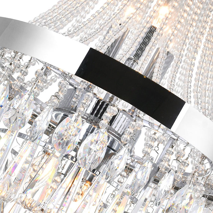 CWI Lighting Vast 3 Light Chandelier, Chrome
