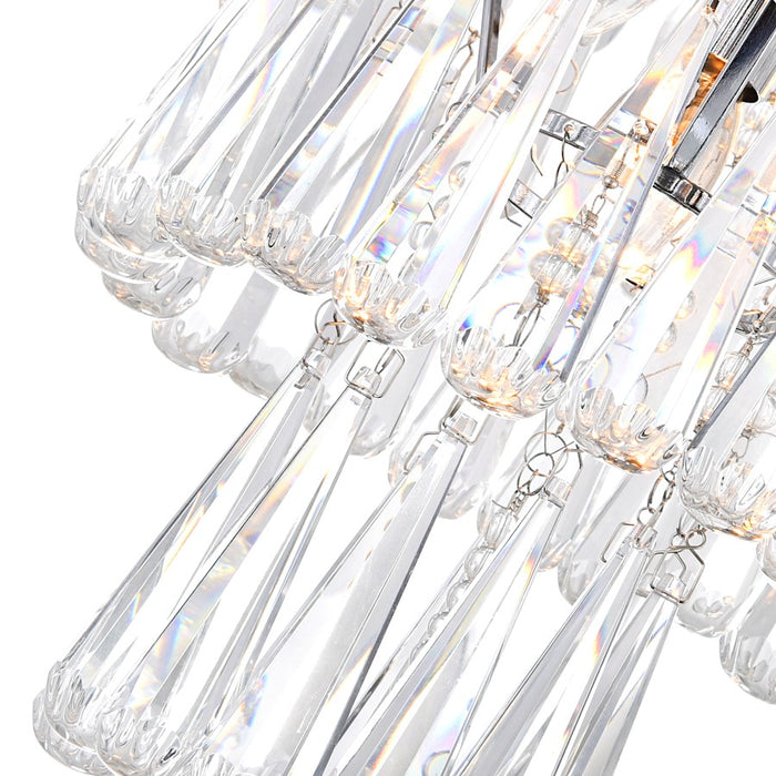 CWI Lighting Vast 3 Light Chandelier, Chrome