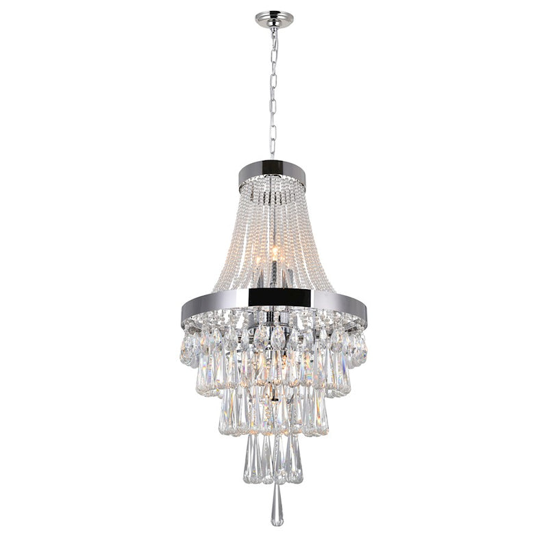 CWI Lighting Vast 6 Light Chandelier, Chrome