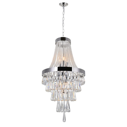 CWI Lighting Vast 6 Light Chandelier, Chrome - 5078P16C