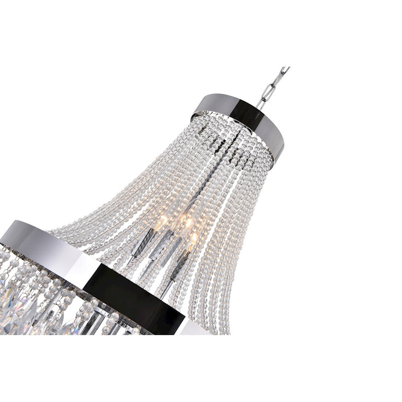 CWI Lighting Vast 6 Light Chandelier, Chrome