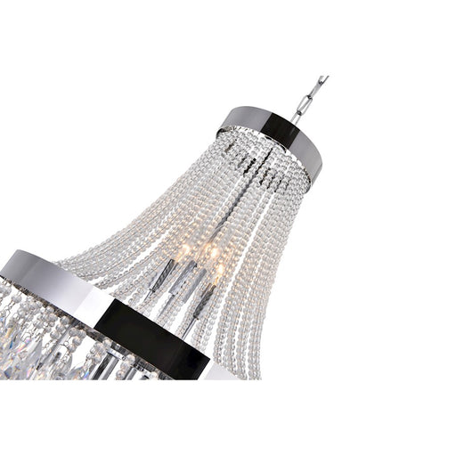 CWI Lighting Vast 6 Light Chandelier, Chrome