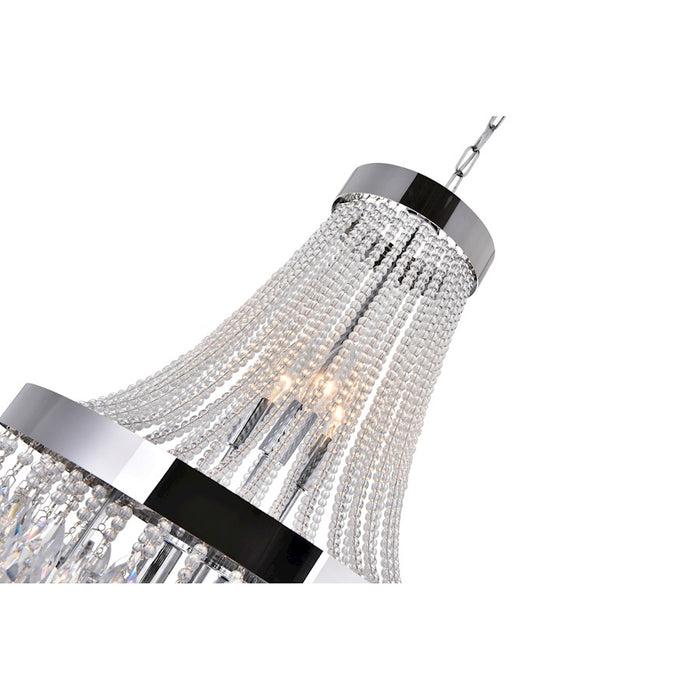 CWI Lighting Vast 6 Light Chandelier, Chrome