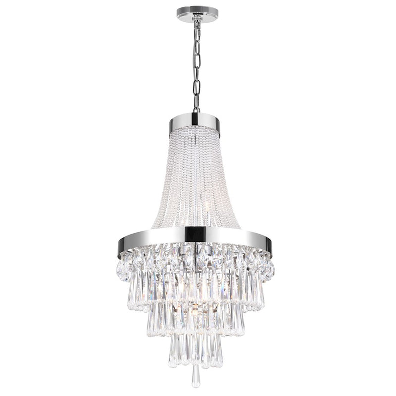 CWI Lighting Vast 7 Light Chandelier, Chrome