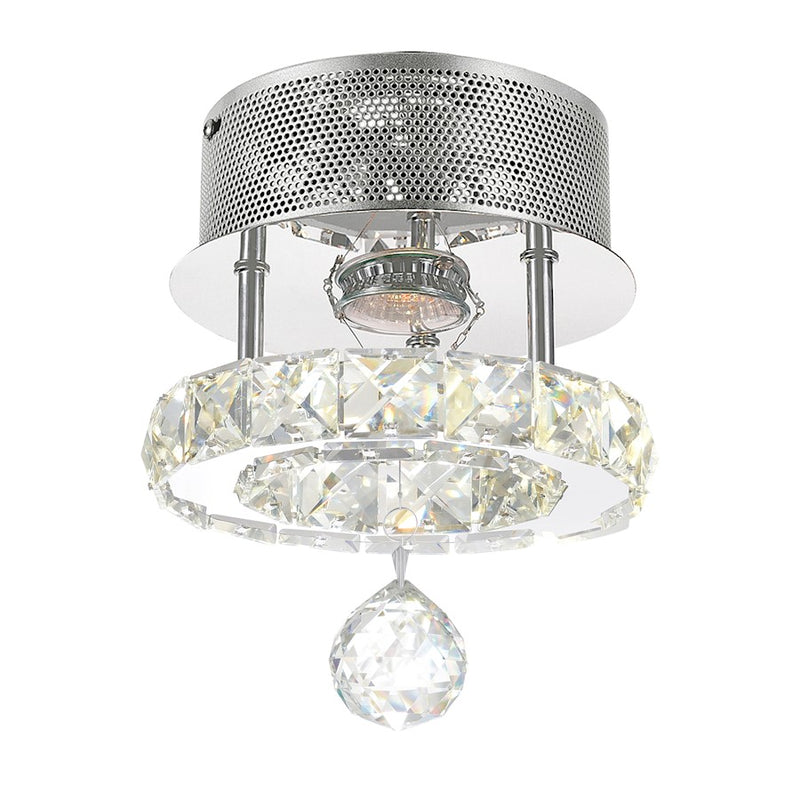 CWI Lighting Ring 1 Light Flush Mount, Stainless Steel