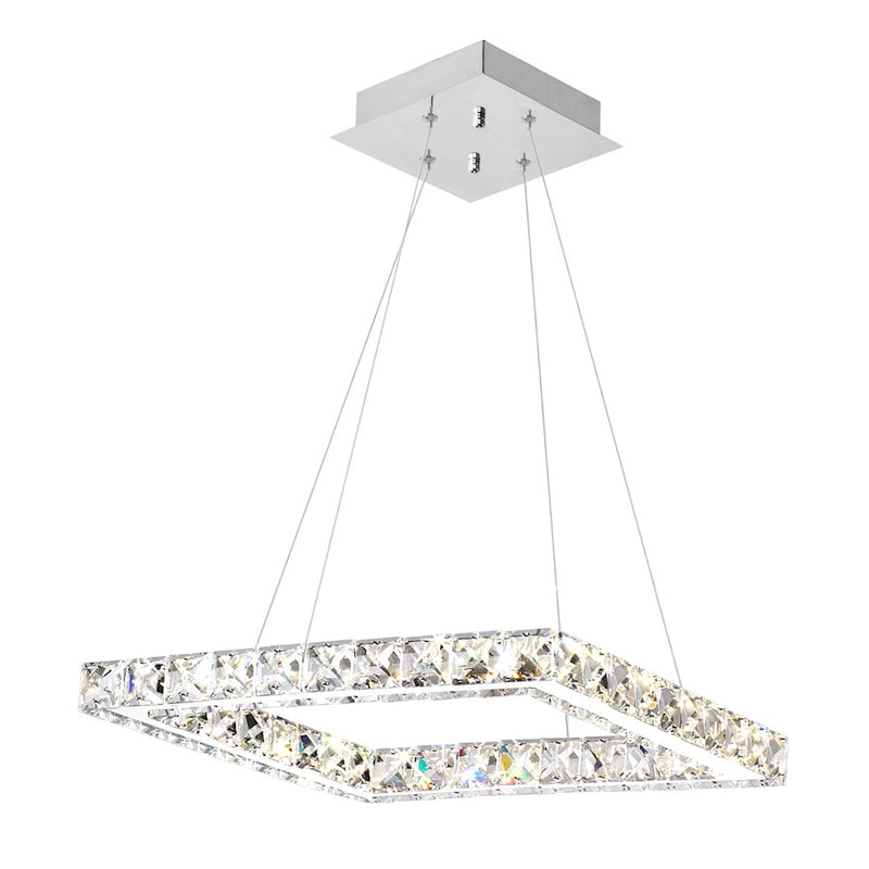 CWI Lighting Ring 15" Chandelier, Stainless Steel