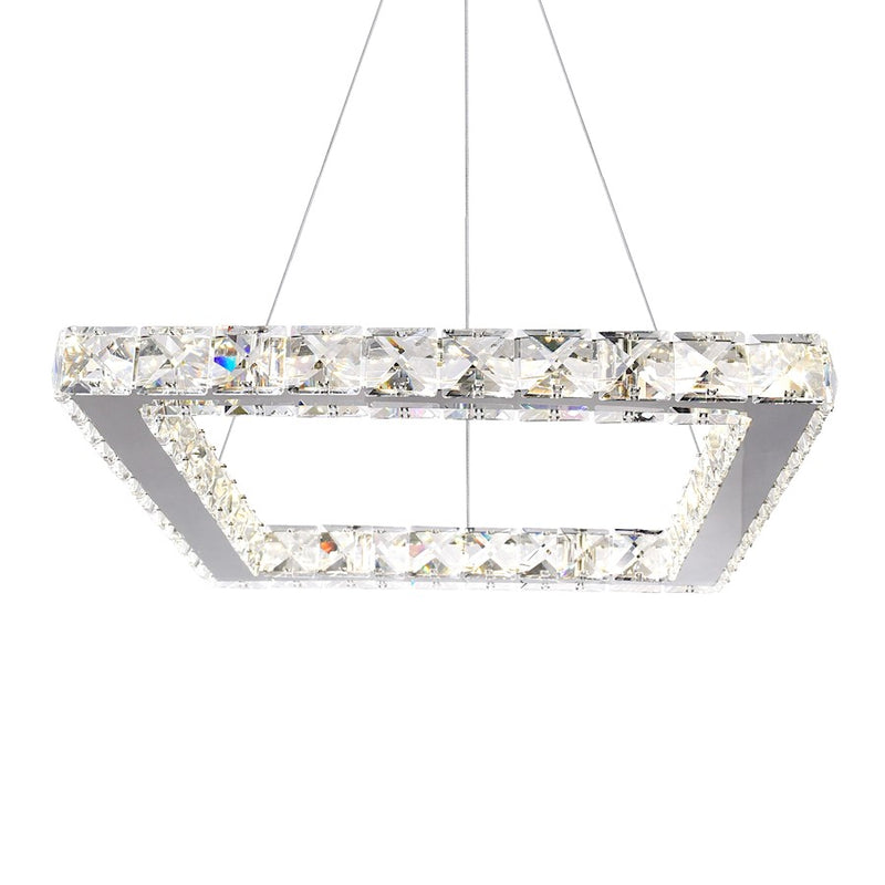 CWI Lighting Ring 15" Chandelier, Stainless Steel