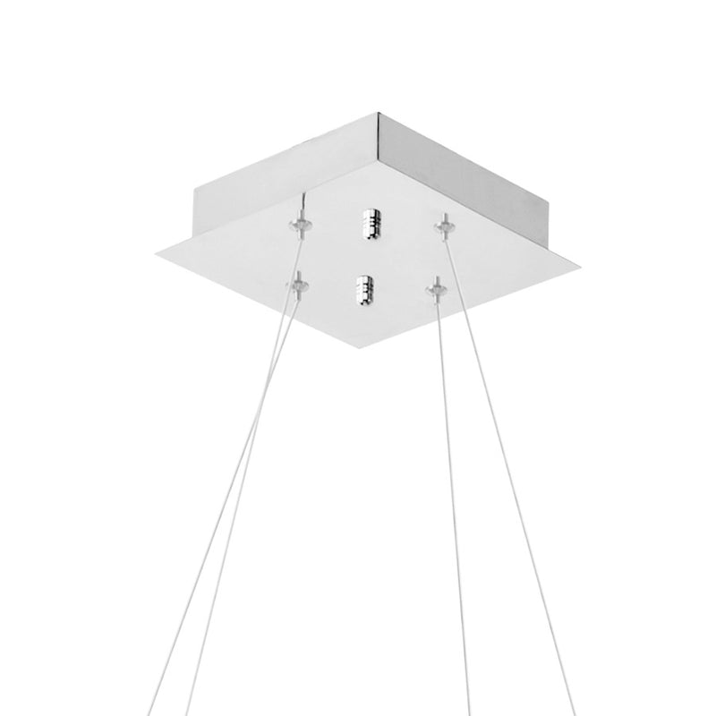 CWI Lighting Ring 15" Chandelier, Stainless Steel