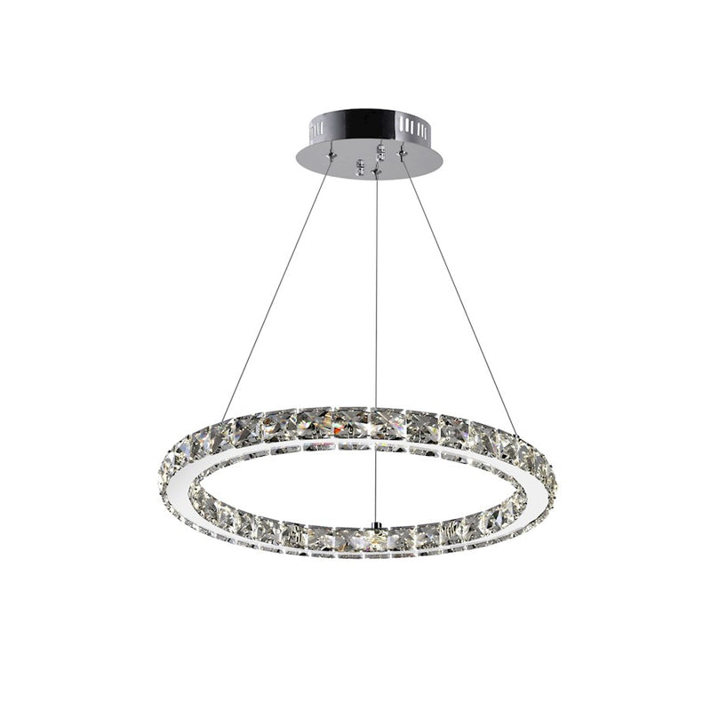 CWI Lighting Ring 16" Chandelier, Stainless Steel