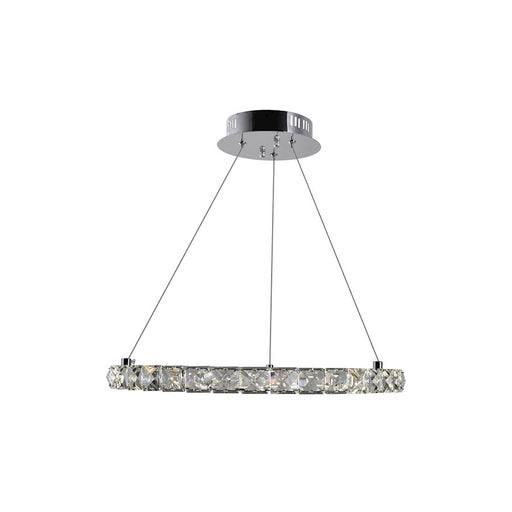 CWI Lighting Ring 16" Chandelier, Stainless Steel