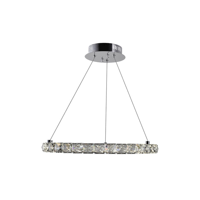 CWI Lighting Ring 16" Chandelier, Stainless Steel