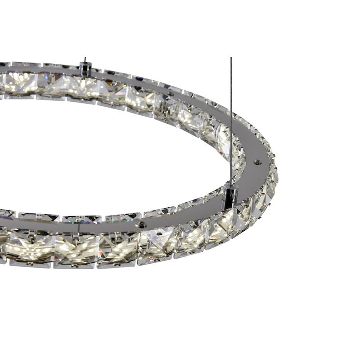 CWI Lighting Ring 16" Chandelier, Stainless Steel