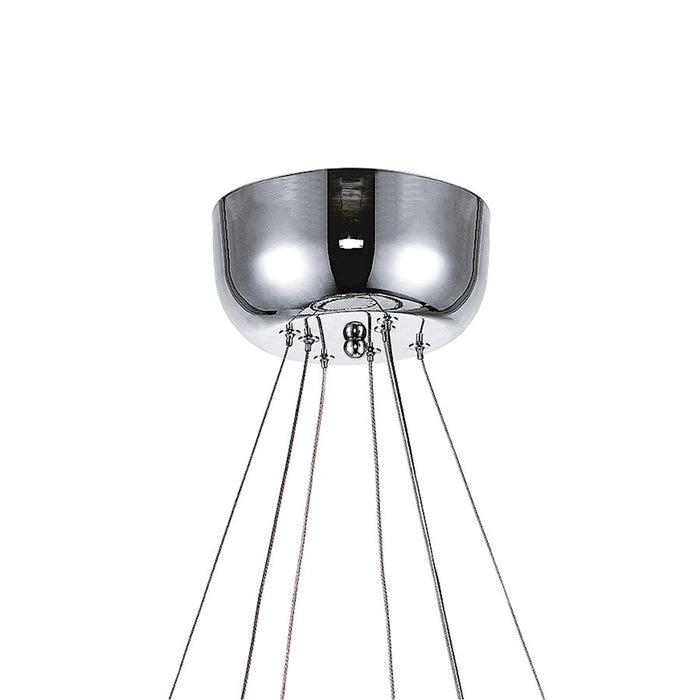 CWI Lighting Ring 24" Chandelier, Stainless Steel