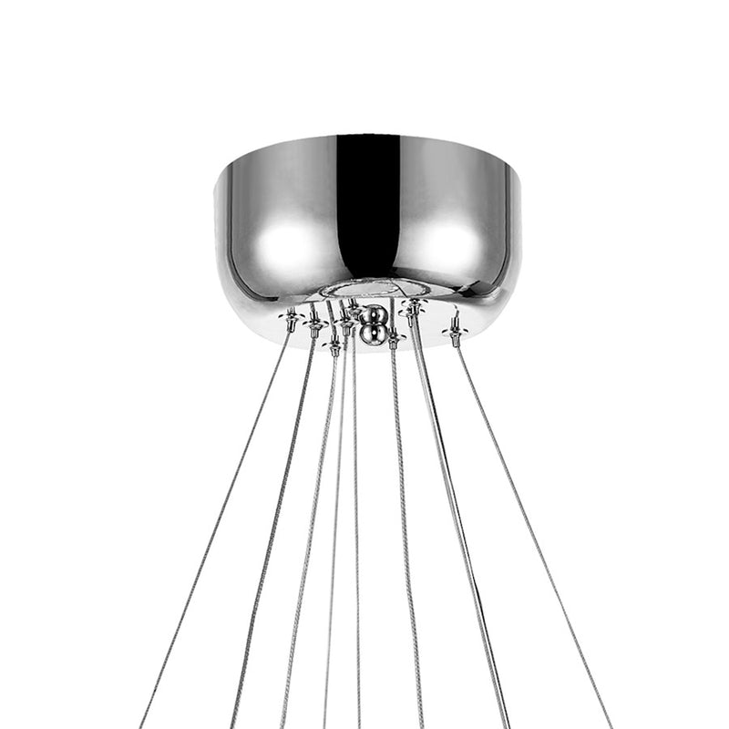 CWI Lighting Ring 32" 3R Chandelier, Stainless Steel