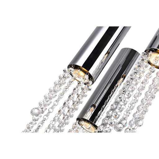 CWI Lighting Extended 3 Light Down Mini Pendant, Chrome