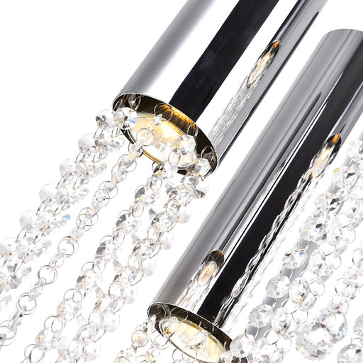 CWI Lighting Extended 9 Light 20" Multi Light Pendant, Chrome