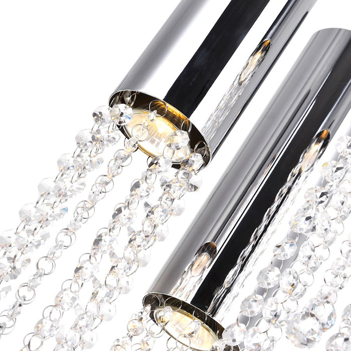 CWI Lighting Extended 9 Light 20" Multi Light Pendant, Chrome