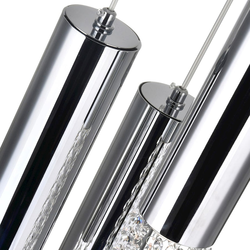 CWI Lighting Extended 9 Light 20" Multi Light Pendant, Chrome