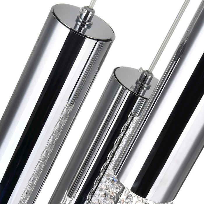 CWI Lighting Extended 9 Light 20" Multi Light Pendant, Chrome
