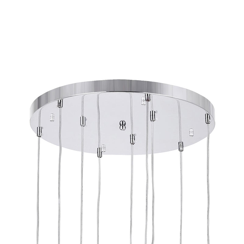 CWI Lighting Extended 9 Light 20" Multi Light Pendant, Chrome