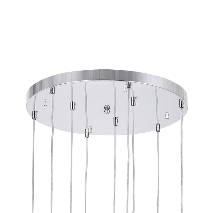 CWI Lighting Extended 9 Light 20" Multi Light Pendant, Chrome