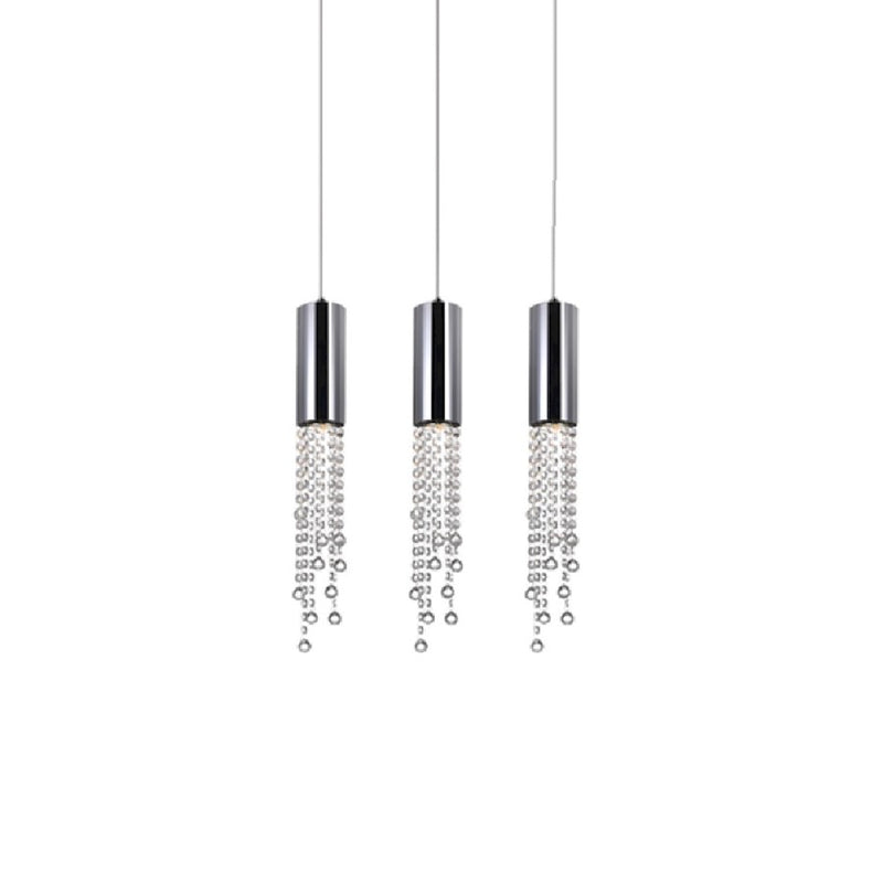 CWI Lighting Extended 9 Light Multi Light Pendant, Chrome
