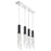 CWI Lighting Extended 4 Light Multi Light Pendant, Chrome