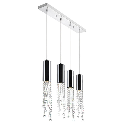 CWI Lighting Extended 4 Light Multi Light Pendant, Chrome