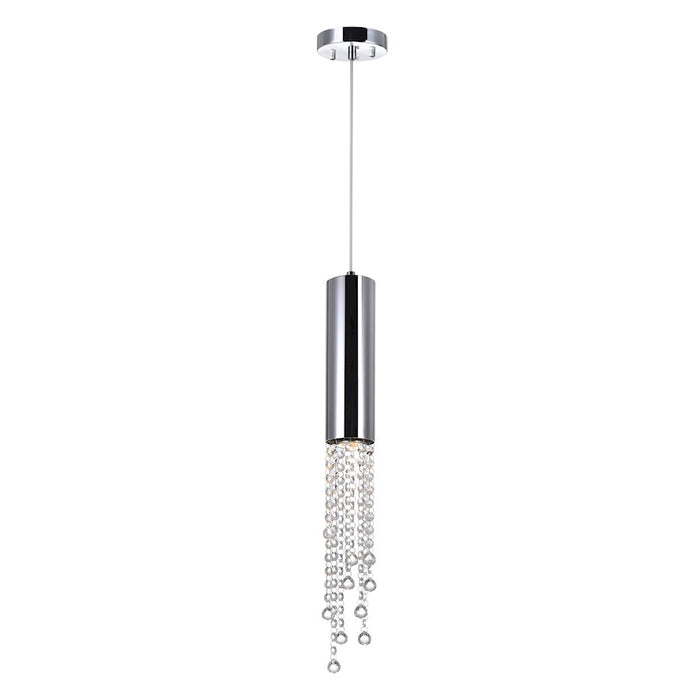 CWI Lighting Extended 1 Light Down Mini Pendant, Chrome - 5081P5C-R