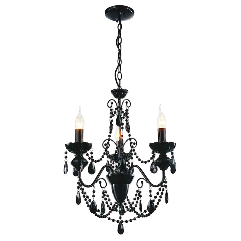 CWI Lighting Keen 3 Light Up Chandelier, Black