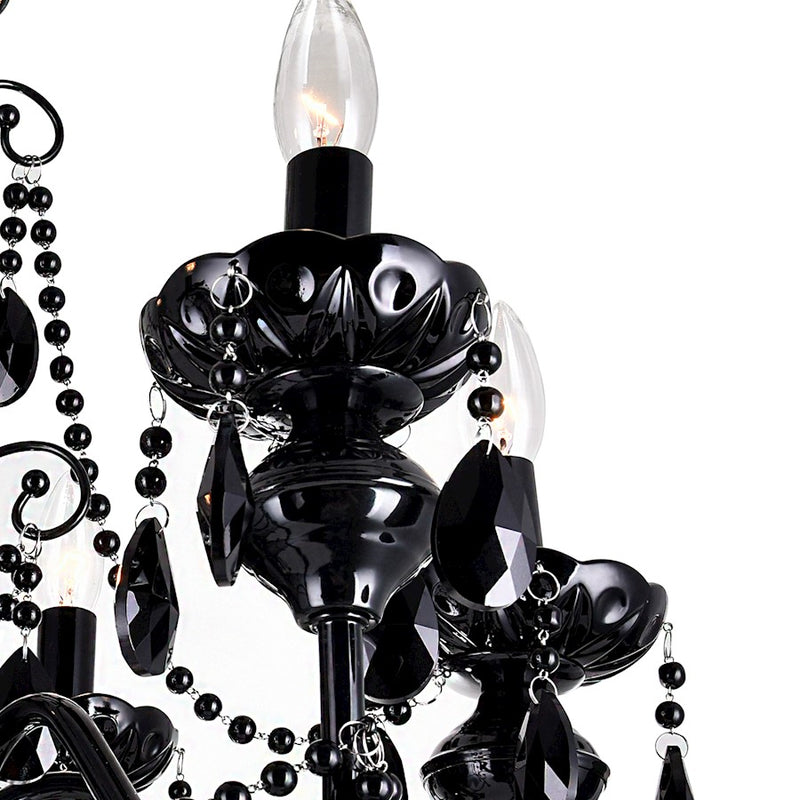 CWI Lighting Keen 3 Light Up Chandelier, Black
