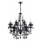 CWI Lighting Keen 6 Light Up Chandelier, Black