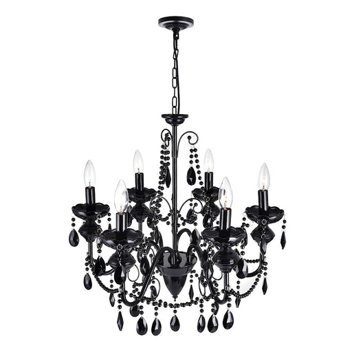 CWI Lighting Keen 6 Light Up Chandelier, Black