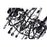 CWI Lighting Keen 6 Light Up Chandelier, Black
