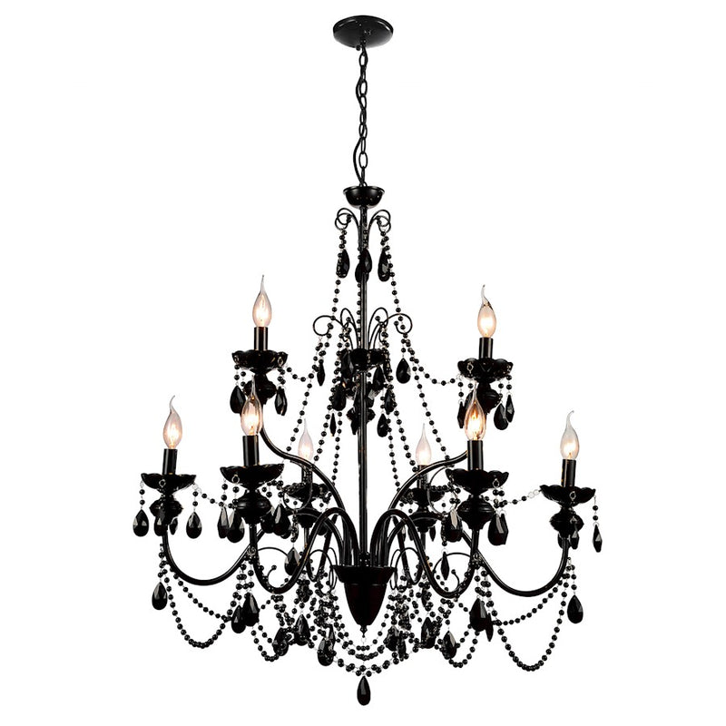 CWI Lighting Keen 9 Light Up Chandelier, Black