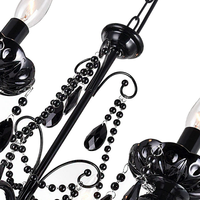 CWI Lighting Keen 9 Light Up Chandelier, Black