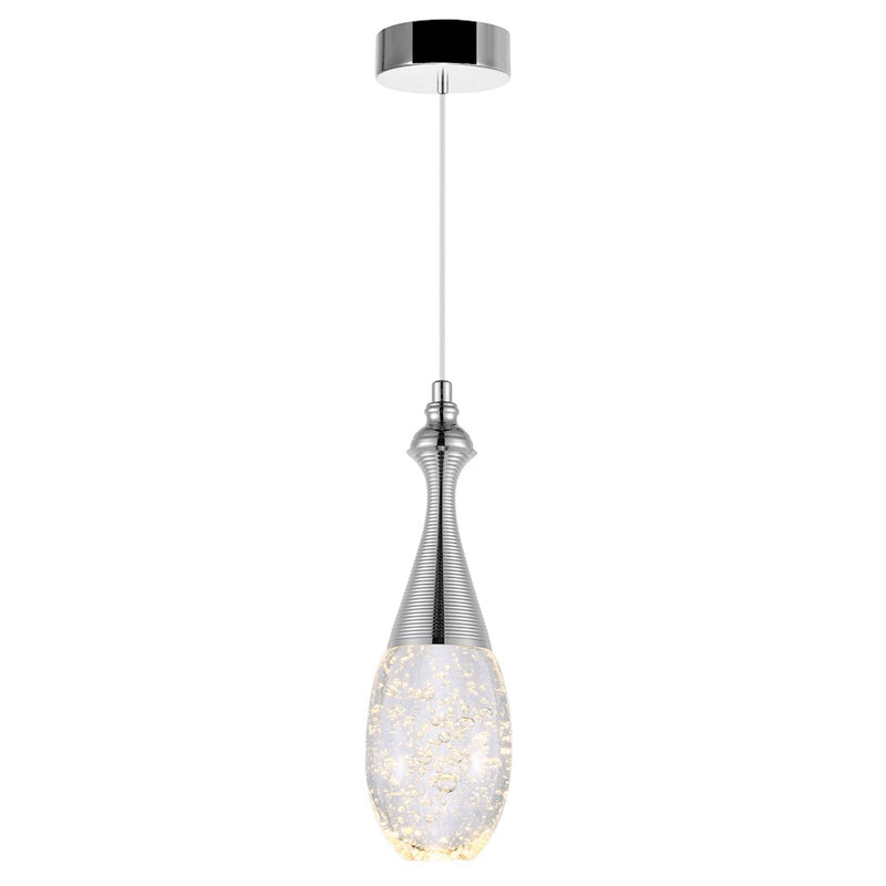 CWI Lighting Dior Down Mini Pendant, Chrome