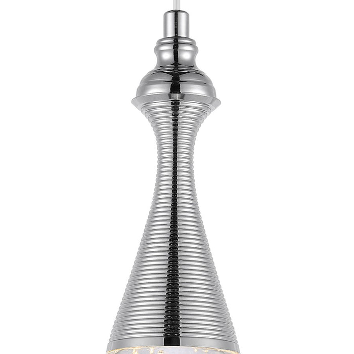 CWI Lighting Dior Down Mini Pendant, Chrome