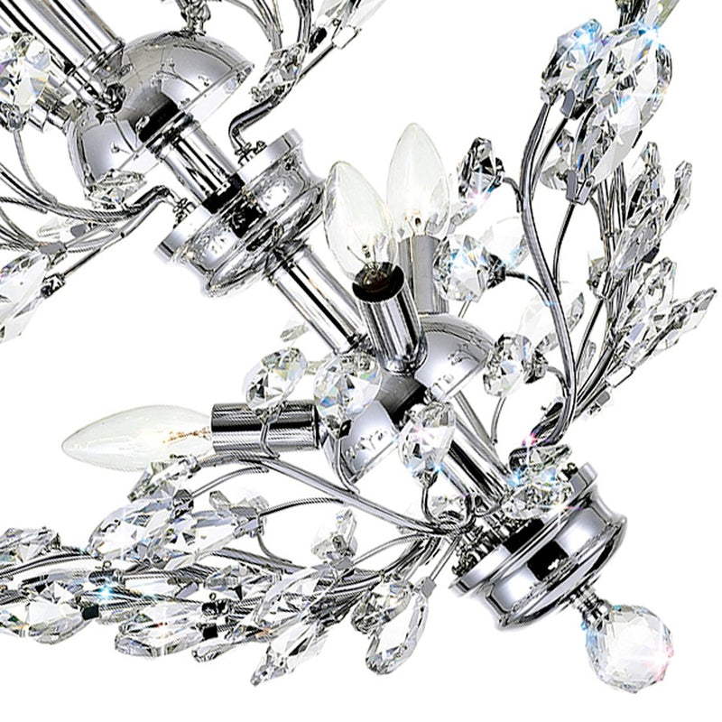 CWI Lighting Ivy 6 Light Chandelier, Chrome