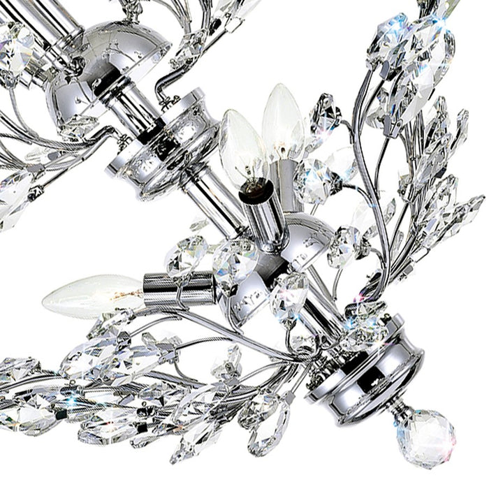 CWI Lighting Ivy 6 Light Chandelier, Chrome
