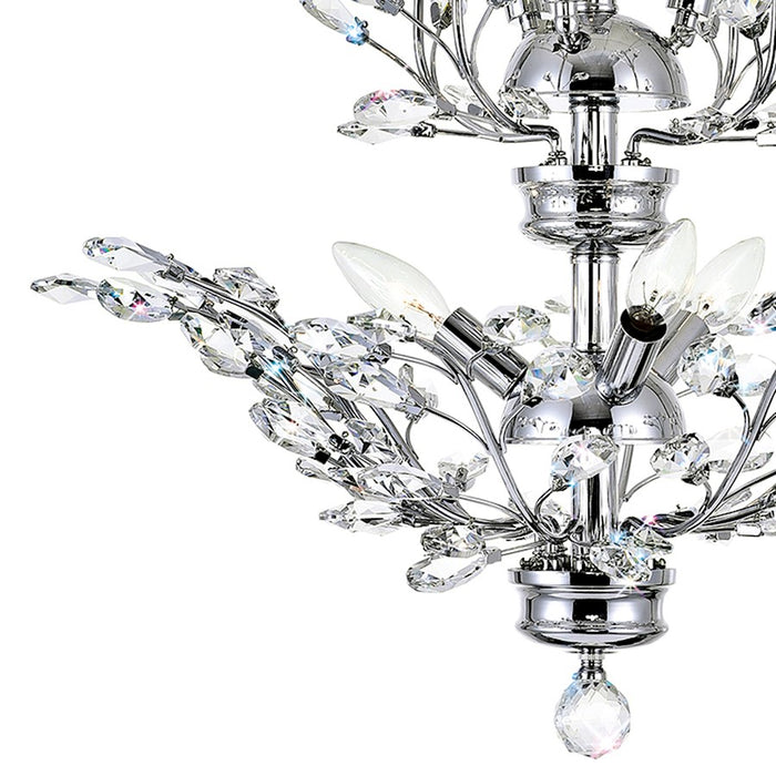 CWI Lighting Ivy 6 Light Chandelier, Chrome