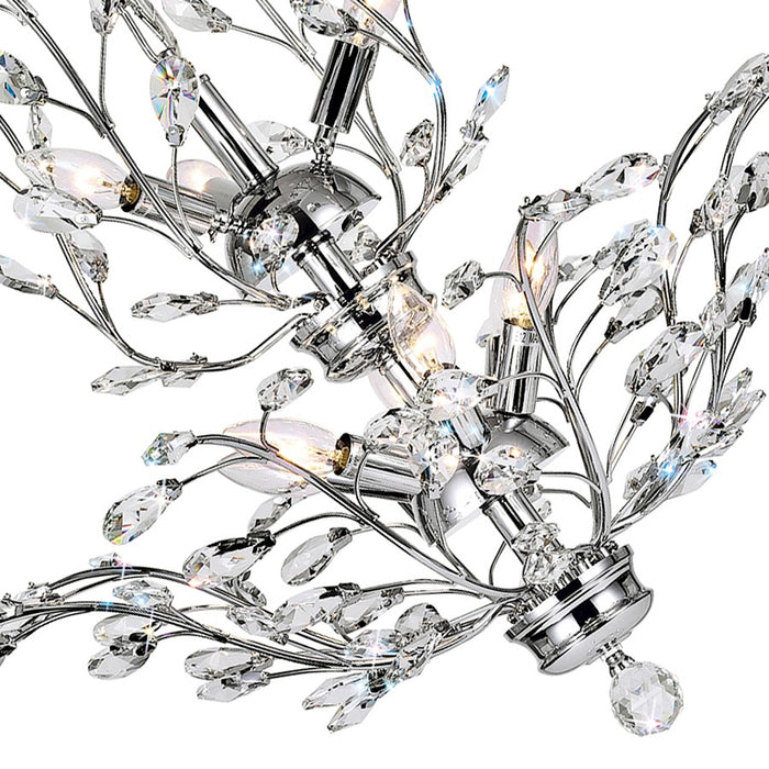 CWI Lighting Ivy 9 Light Chandelier, Chrome