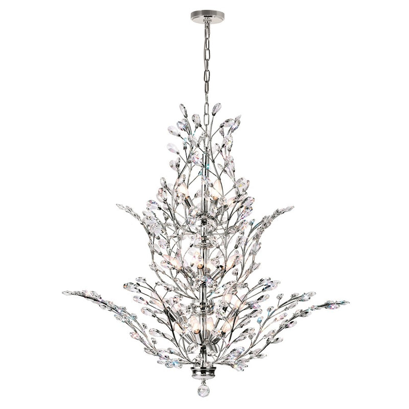 CWI Lighting Ivy 18 Light Chandelier, Chrome