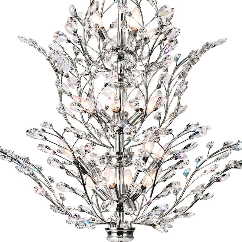 CWI Lighting Ivy 18 Light Chandelier, Chrome