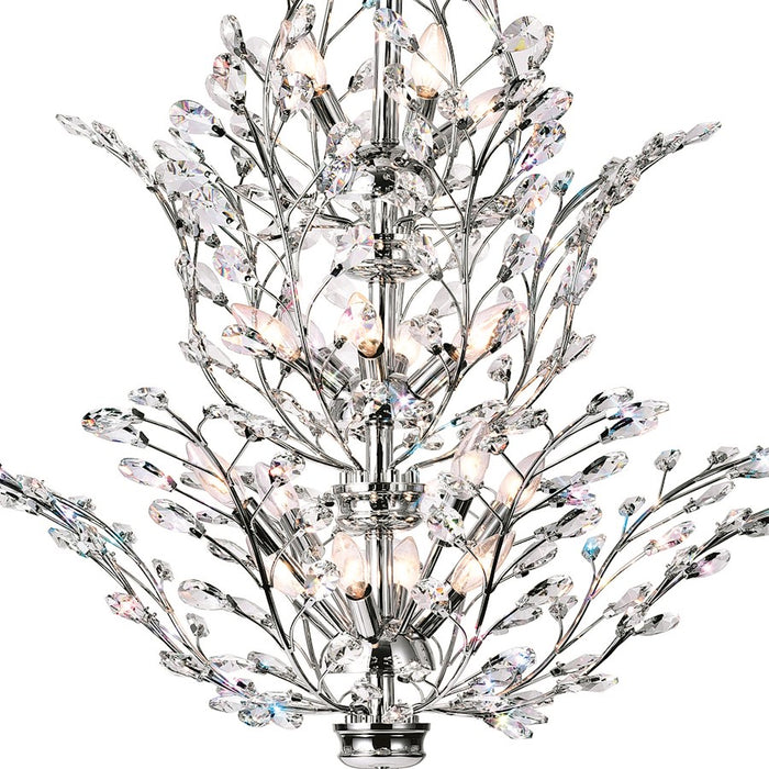 CWI Lighting Ivy 18 Light Chandelier, Chrome