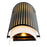 CWI Lighting Checkered 2 Light Wall Light, Black/Frosted